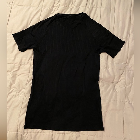 Gymshark Shirts Mens Gymshark Sport Dry Fit Striped Slim Fit Black